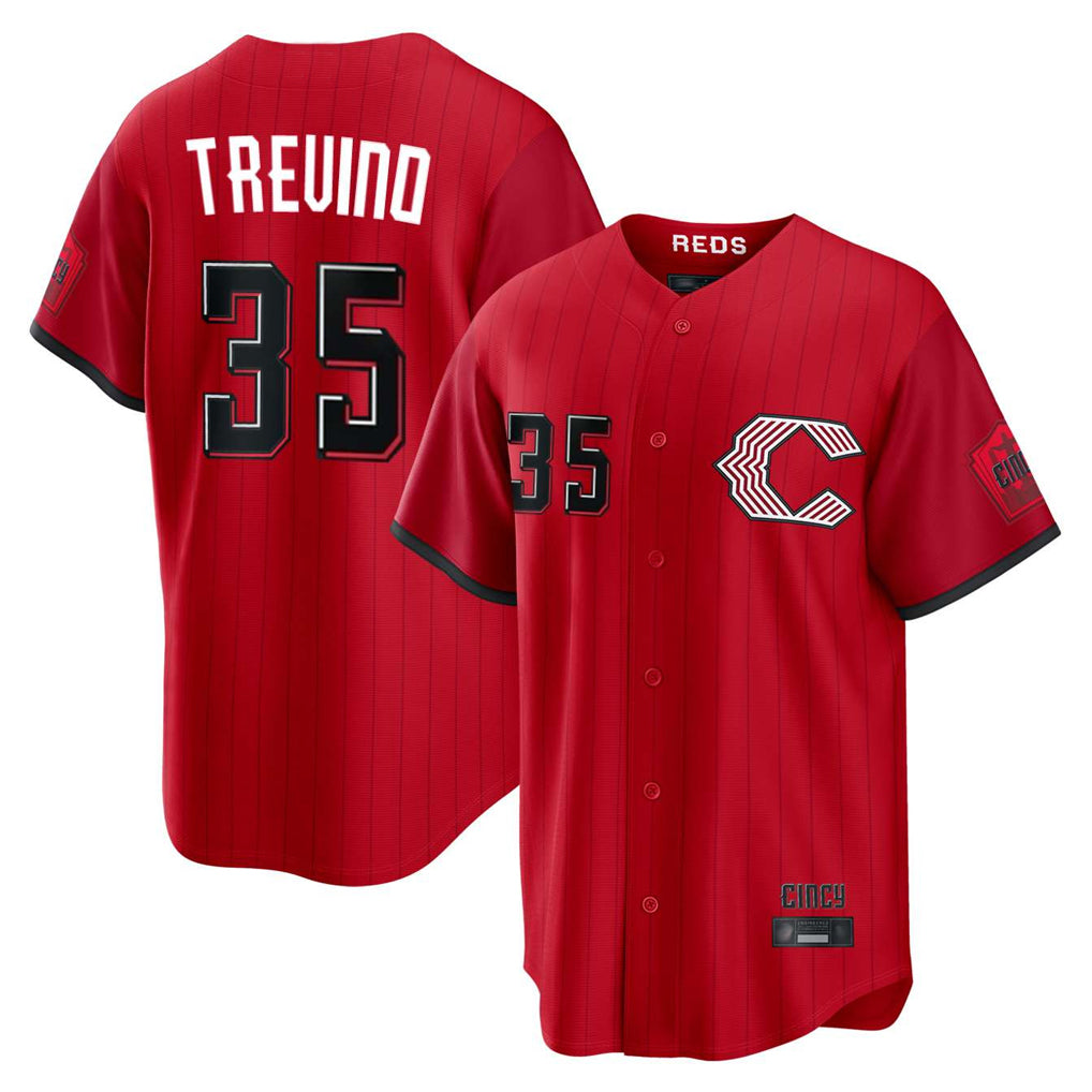 Punc C.Reds #35 Jose Trevino Player Red 2026 City Connect Home Game Stitched Jerseys