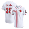 Punc C.Reds #35 Jose Trevino Player White Limited Elite Home Stitched Jerseys