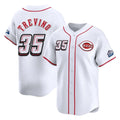 Punc C.Reds #35 Jose Trevino Player White Speedway Classic Home Limited Stitched Jerseys