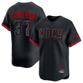 Punc C.Reds #37 Tyler Stephenson Player Black City Connect Home Limited Stitched Jerseys