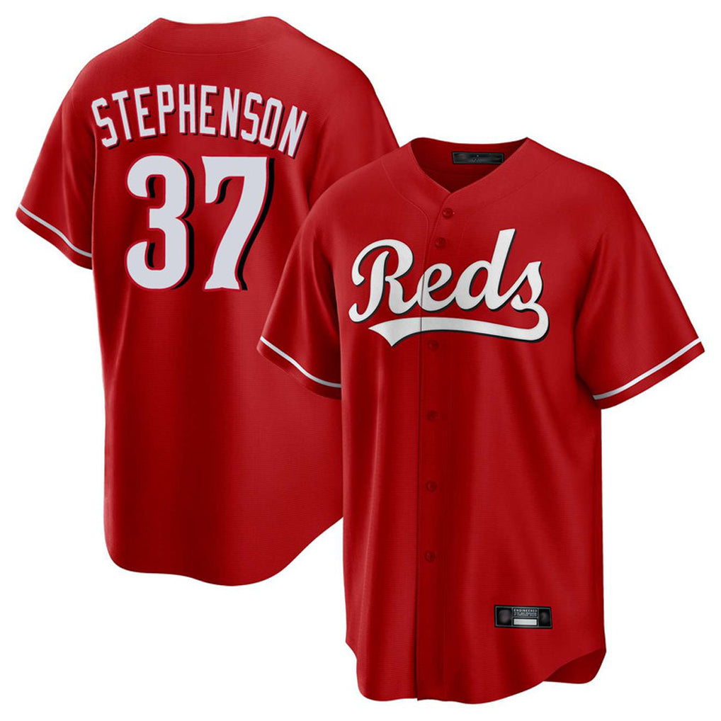 Punc C.Reds #37 Tyler Stephenson Player Red Home Game Stitched Jerseys