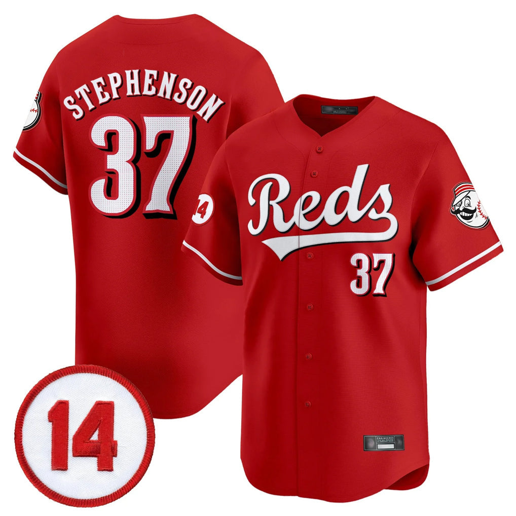 Punc C.Reds #37 Tyler Stephenson Player Red Vapor Premier Limited Home Stitched Jerseys