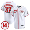 Punc C.Reds #37 Tyler Stephenson Player White Vapor Premier Limited Home Stitched Jerseys