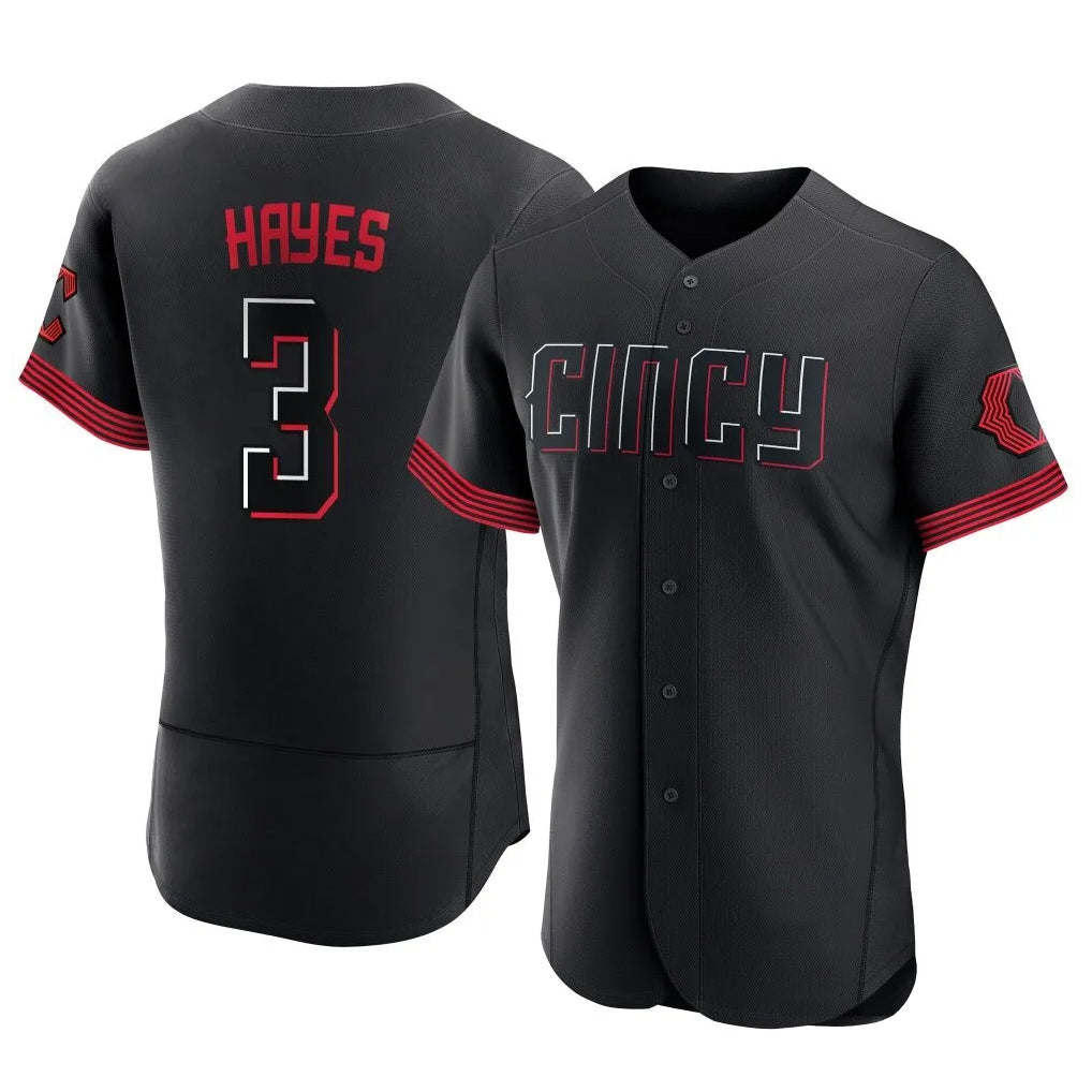 Punc C.Reds #3 Ke'Bryan Hayes Player Black City Connect Limited Elite Home Stitched Jerseys
