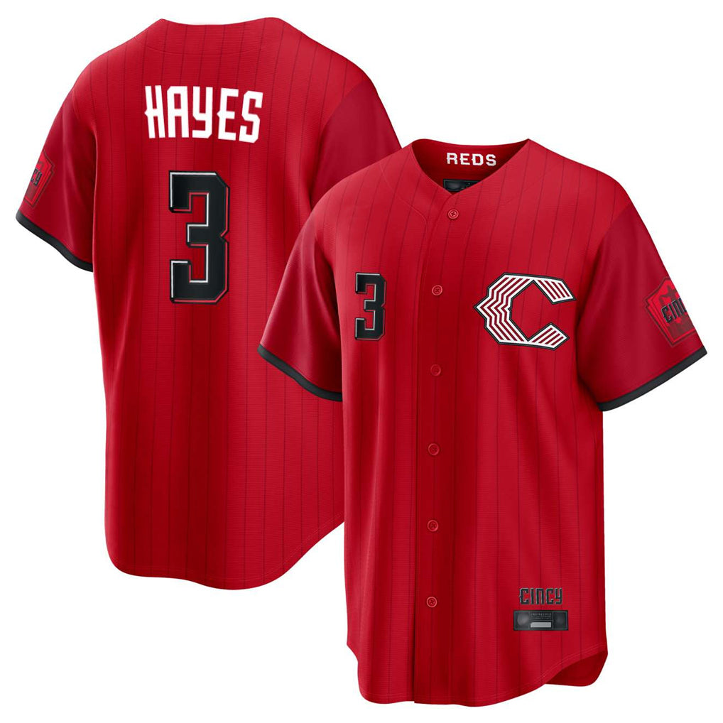 Punc C.Reds #3 Ke'Bryan Hayes Player Red 2026 City Connect Home Game Stitched Jerseys