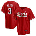 Punc C.Reds #3 Ke'Bryan Hayes Player Red Home Game Stitched Jerseys