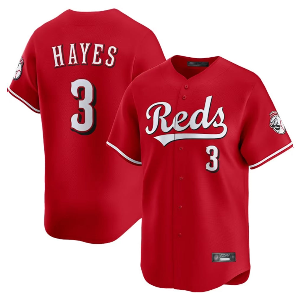 Punc C.Reds #3 Ke'Bryan Hayes Player Red Home Limited Stitched Jerseys