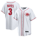 Punc C.Reds #3 Ke'Bryan Hayes Player White Game Home Stitched Jerseys