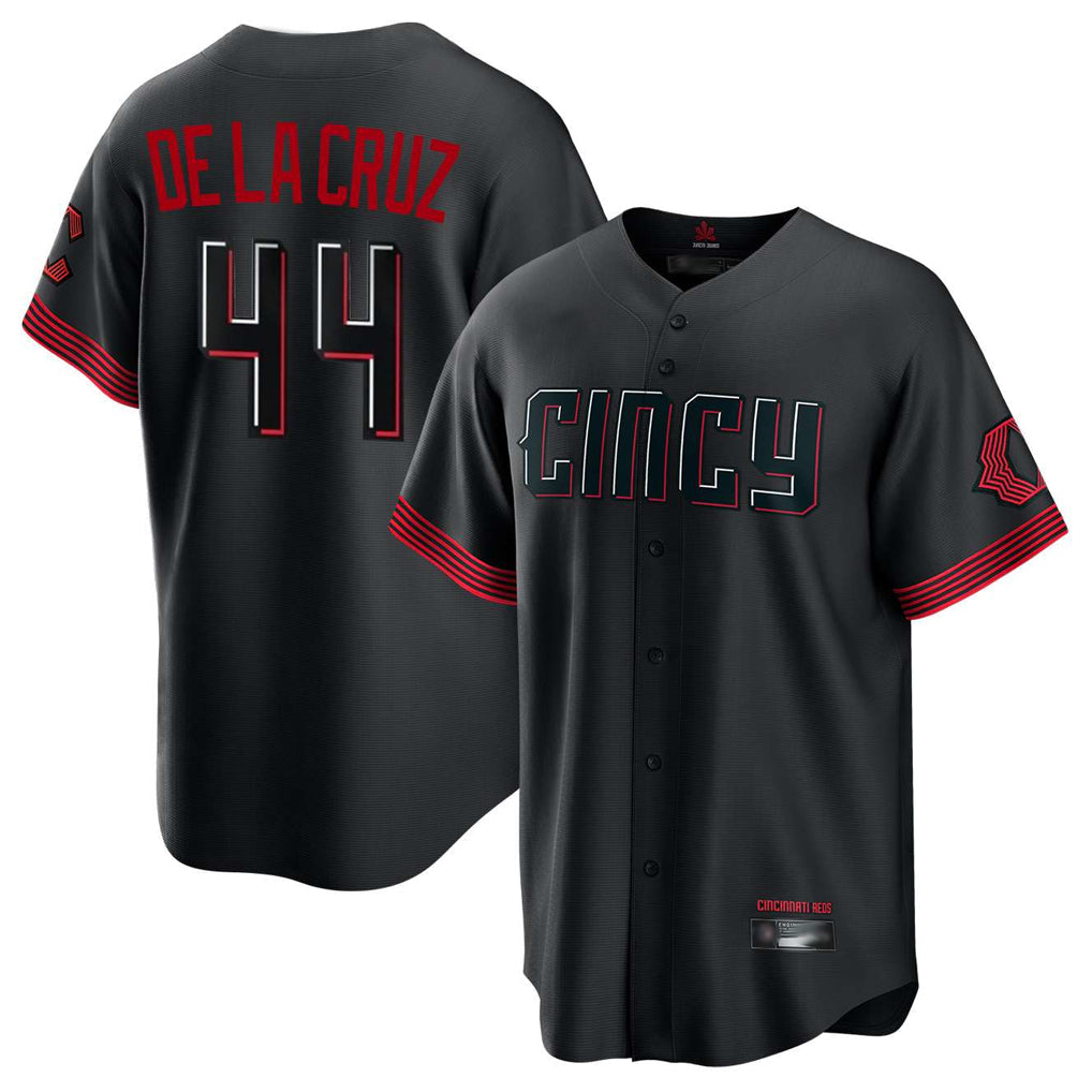 Punc C.Reds #44 Elly De La Cruz Player Black City Connect Home Game Stitched Jerseys
