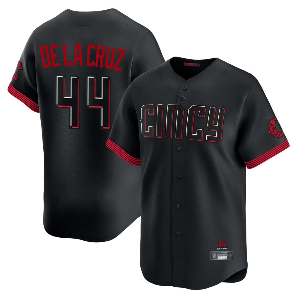 Punc C.Reds #44 Elly De La Cruz Player Black City Connect Home Limited Stitched Jerseys