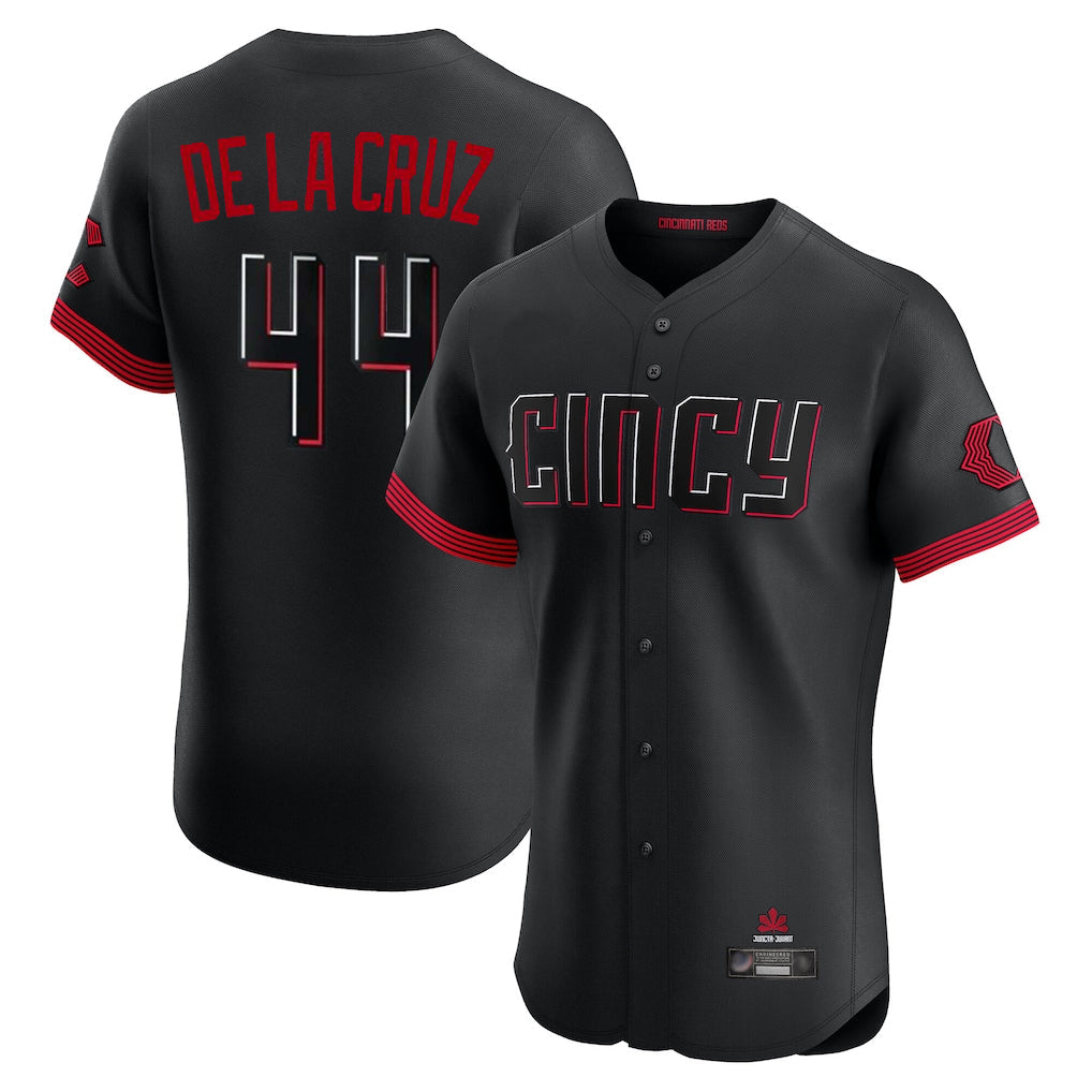 Punc C.Reds #44 Elly De La Cruz Player Black City Connect Limited Elite Home Stitched Jerseys