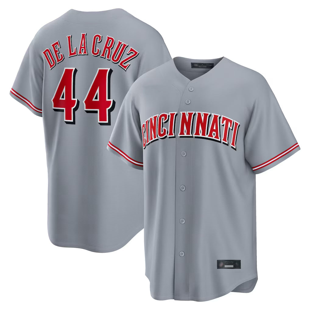 Punc C.Reds #44 Elly De La Cruz Player Gray Home Game Stitched Jerseys