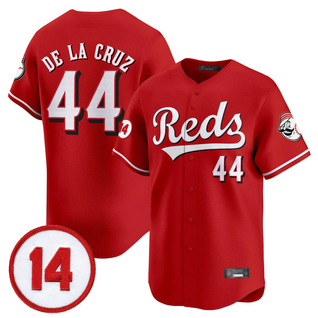 Punc C.Reds #44 Elly De La Cruz Player Red Vapor Premier Limited Home Stitched Jerseys