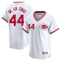 Punc C.Reds #44 Elly De La Cruz Player White Cooperstown Collection Limited Stitched Jerseys