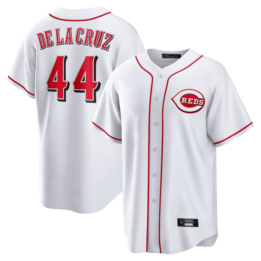 Punc C.Reds #44 Elly De La Cruz Player White Game Home Stitched Jerseys