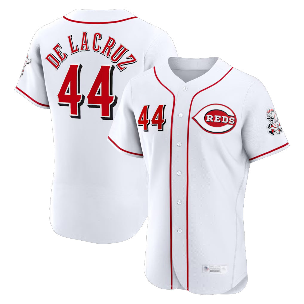 Punc C.Reds #44 Elly De La Cruz Player White Limited Elite Home Stitched Jerseys