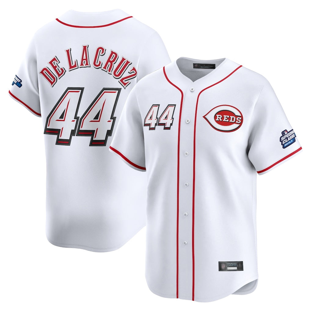 Punc C.Reds #44 Elly De La Cruz Player White Speedway Classic Home Limited Stitched Jerseys