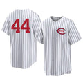 Punc C.Reds #44 Elly De La Cruz Player White Stripe Field of Dreams Game Home Stitched Jerseys