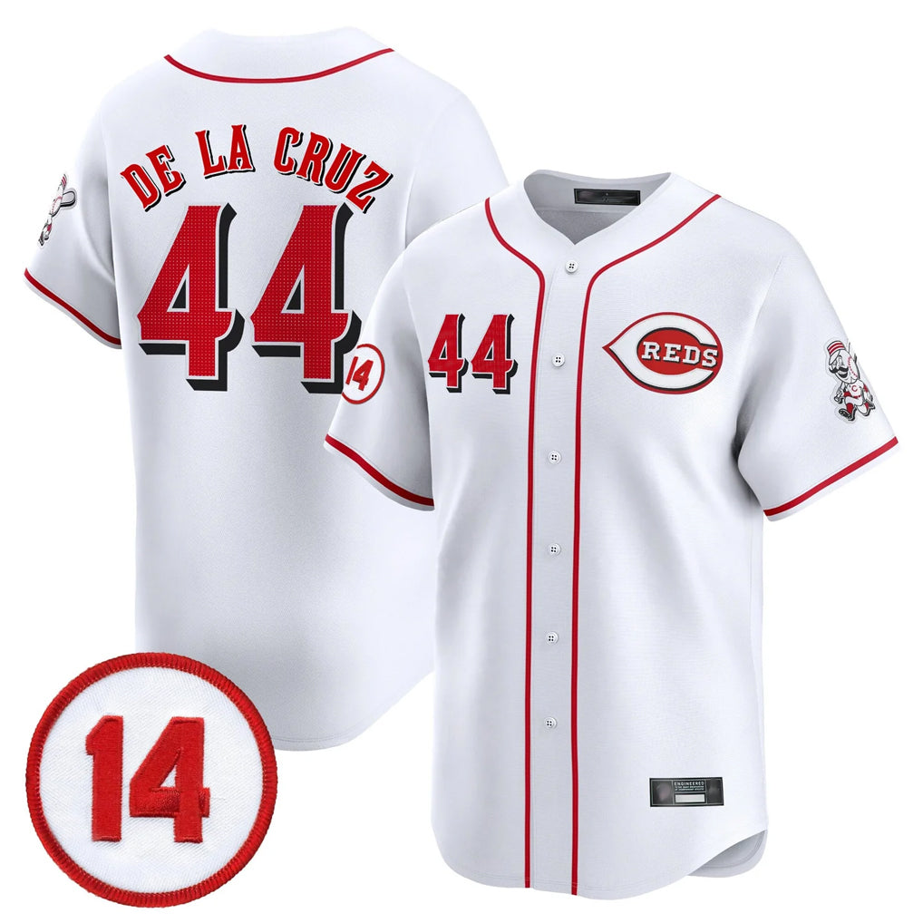 Punc C.Reds #44 Elly De La Cruz Player White Vapor Premier Limited Home Stitched Jerseys