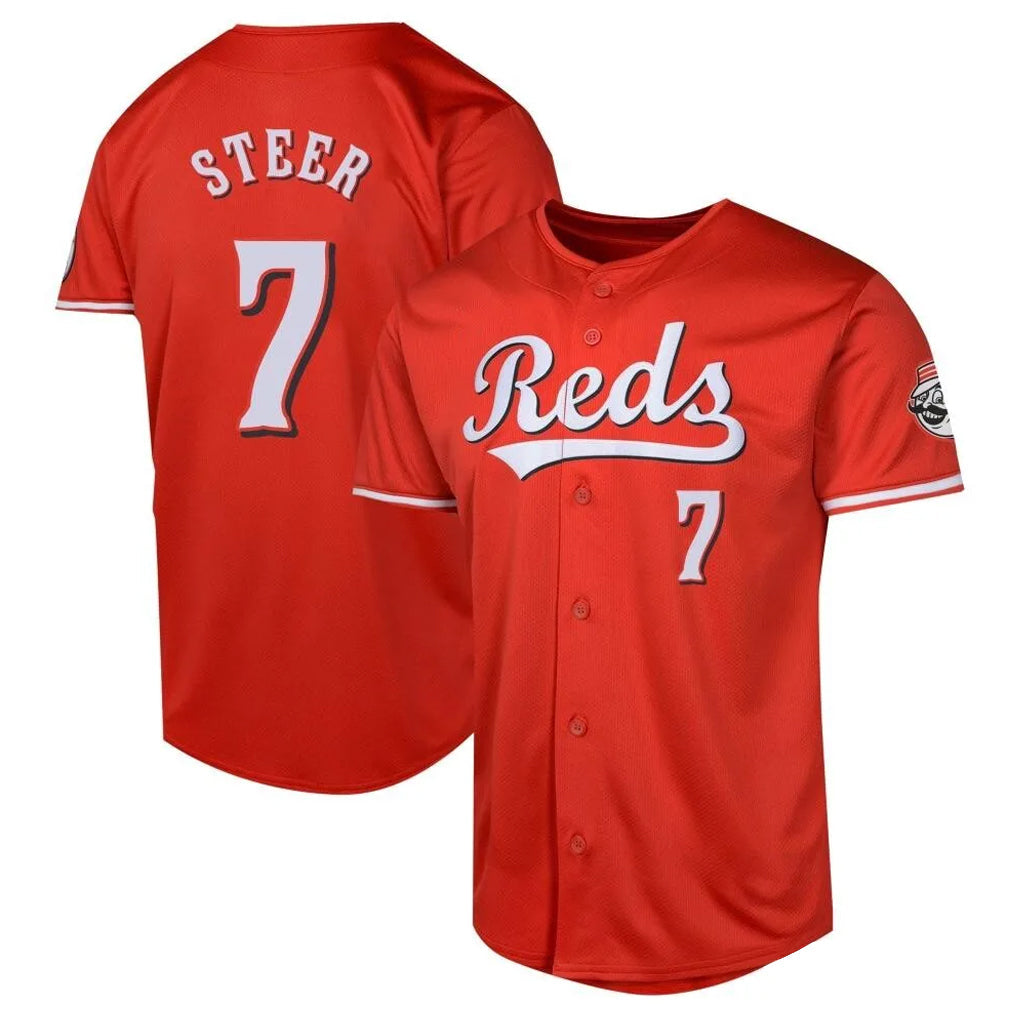 Punc C.Reds #7 Spencer Steer Player Red 2026 City Connect Limited Home Stitched Jerseys
