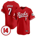 Punc C.Reds #7 Spencer Steer Player Red Vapor Premier Limited Home Stitched Jerseys