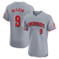 Punc C.Reds #9 Matt McLain Player Gray Limited Elite Home Stitched Jerseys