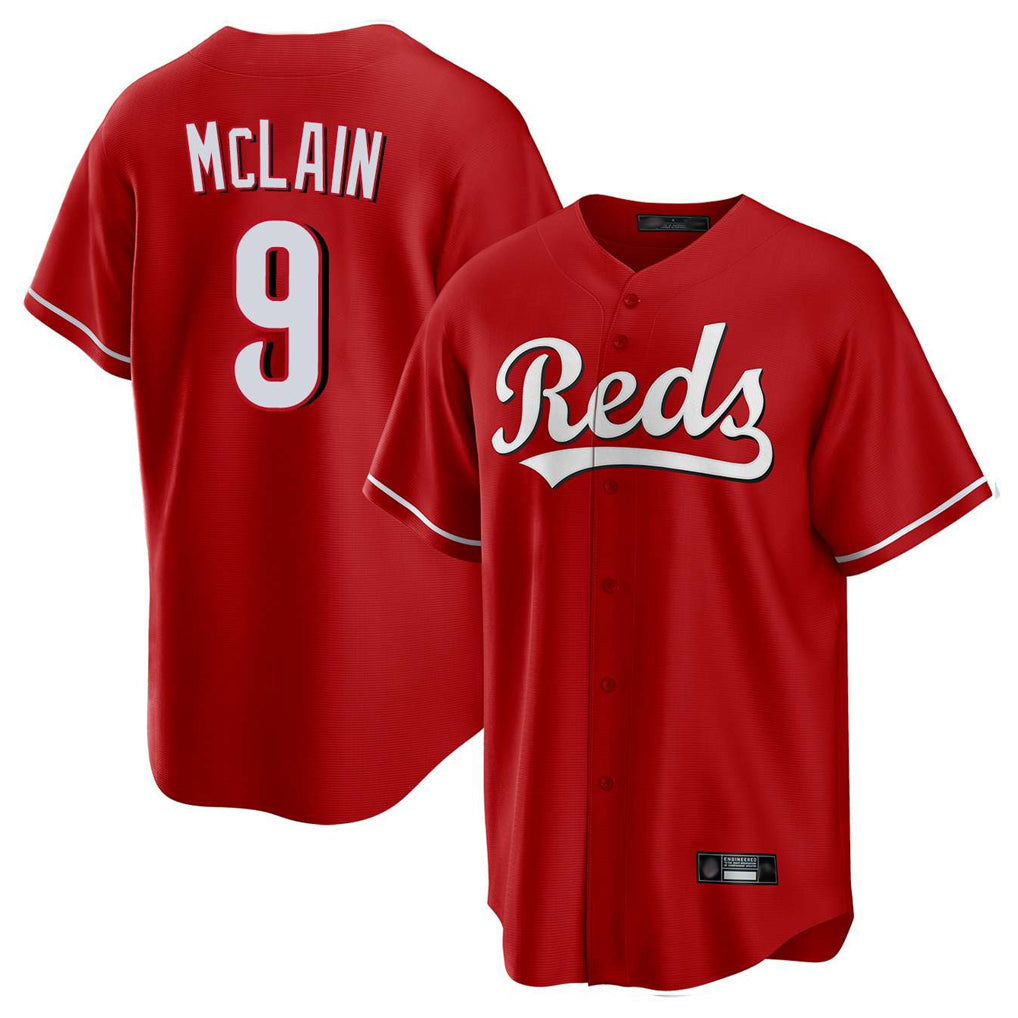 Punc C.Reds #9 Matt McLain Player Red Home Game Stitched Jerseys