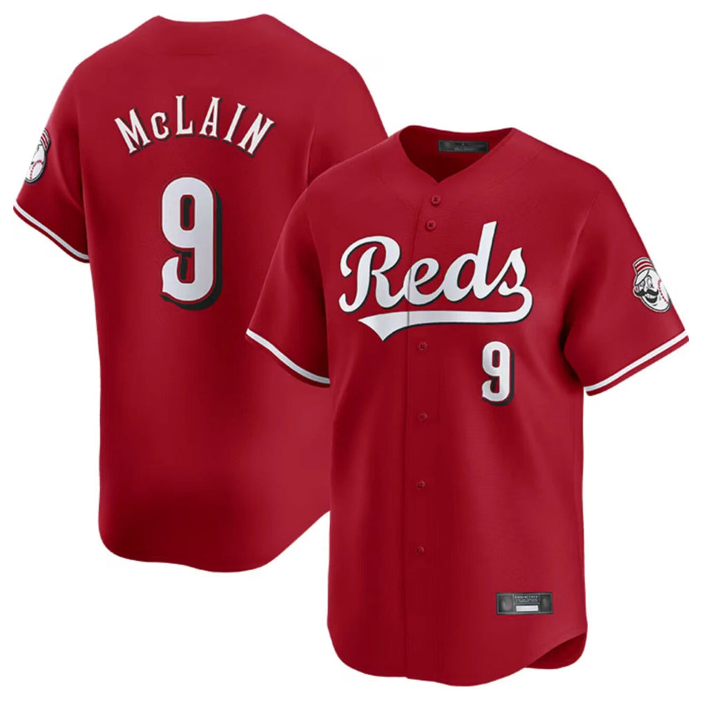 Punc C.Reds #9 Matt McLain Player Red Home Limited Stitched Jerseys
