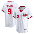 Punc C.Reds #9 Matt McLain Player White Cooperstown Collection Limited T-shirt Home Stitched Jerseys