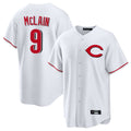 Punc C.Reds #9 Matt McLain Player White Home Game Stitched Jerseys