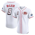 Punc C.Reds #9 Matt McLain Player White Speedway Classic Limited Elite Home Stitched Jerseys