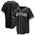 Punc C.Rockies Black Fashion Out Home Game Blank Player Stitched Jerseys