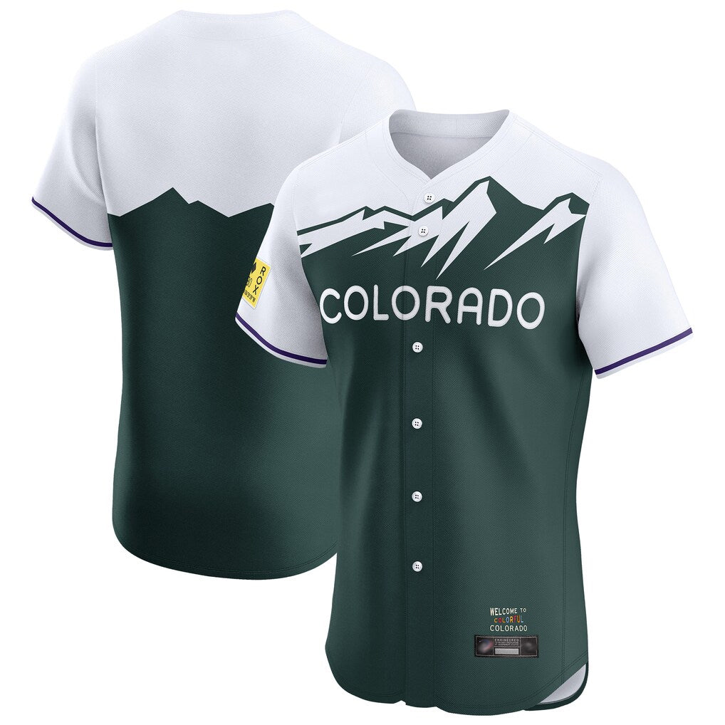 Punc C.Rockies Green City Connect Limited Elite Home Blank Player Stitched Jerseys