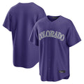 Punc C.Rockies Purple Game Home Blank Player Stitched Jerseys