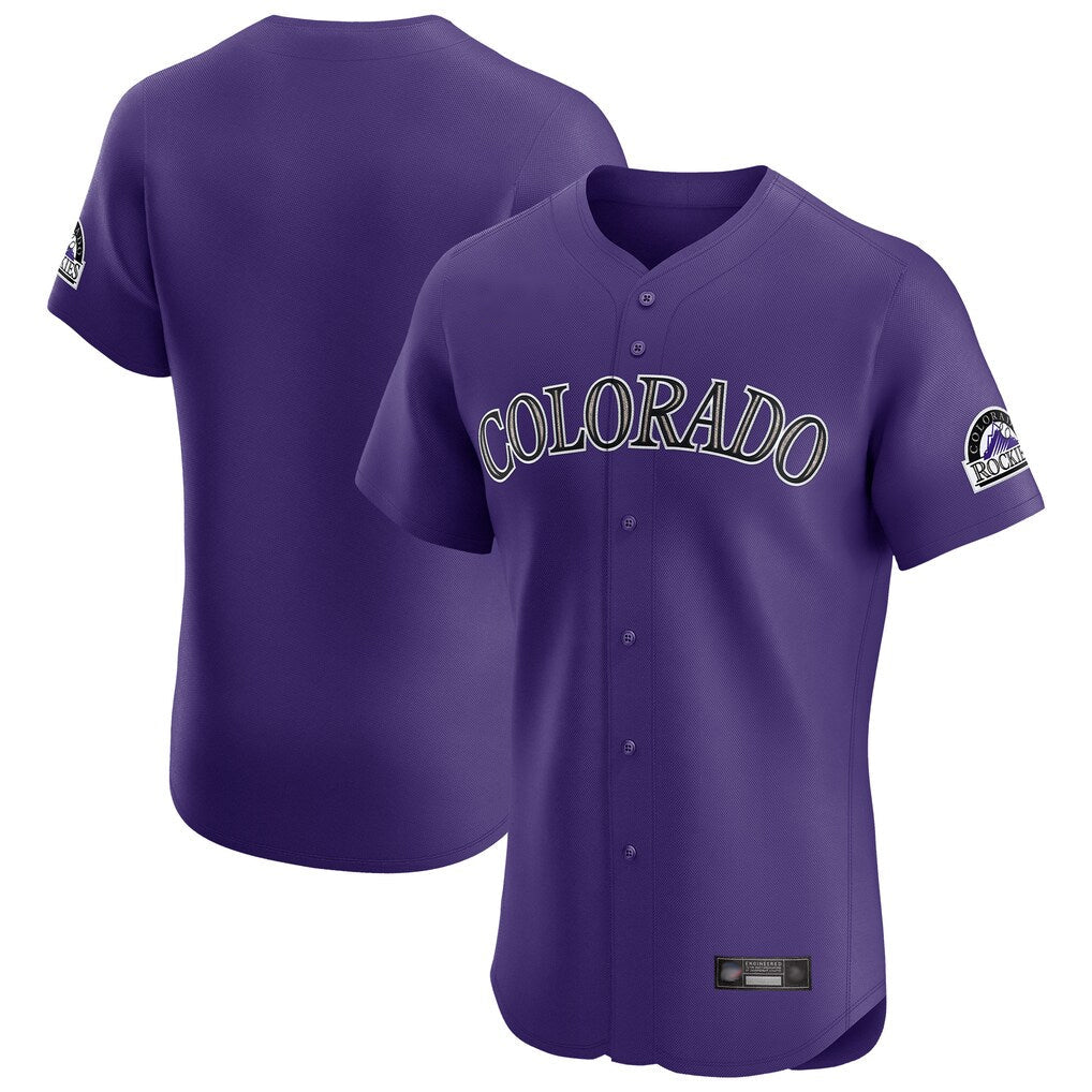 Punc C.Rockies Purple Limited Elite Home Blank Player Stitched Jerseys