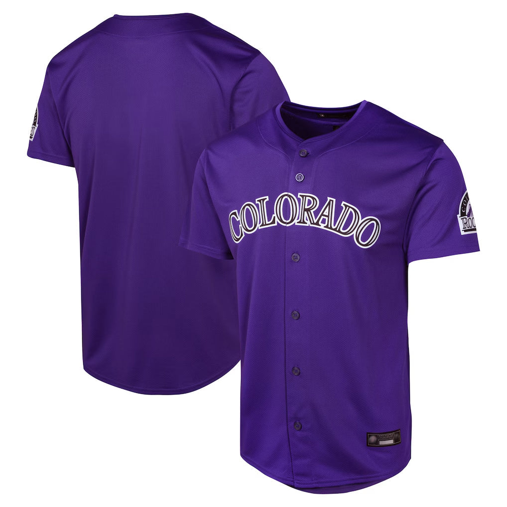 Punc C.Rockies Purple Limited Home Game Blank Player Stitched Jerseys