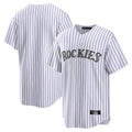 Punc C.Rockies White Game Home Blank Player Stitched Jerseys