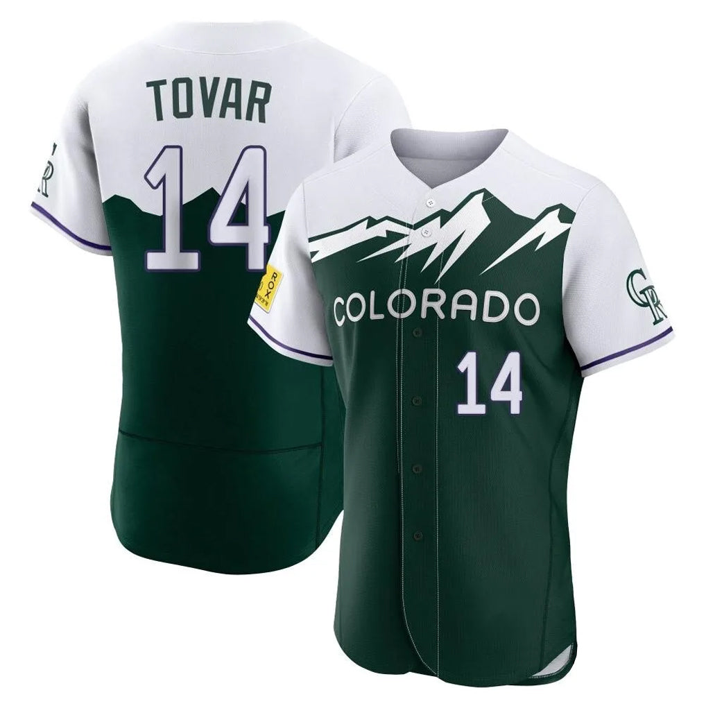 Punc C.Rockies #14 Ezequiel Tovar Player Green City Connect Limited Elite Home Stitched Jerseys