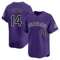 Punc C.Rockies #14 Ezequiel Tovar Player Purple Limited Home Stitched Jerseys