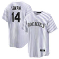 Punc C.Rockies #14 Ezequiel Tovar Player White Game Home Stitched Jerseys