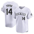 Punc C.Rockies #14 Ezequiel Tovar Player White Limited Home Stitched Jerseys