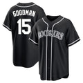 Punc C.Rockies #15 Hunter Goodman Player Black Fashion Out Home Game Stitched Jerseys