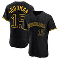 Punc C.Rockies #15 Hunter Goodman Player Black Snake Skin City Limited Elite Home Stitched Jerseys