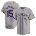 Punc C.Rockies #15 Hunter Goodman Player Gray Limited Home Stitched Jerseys