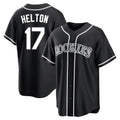 Punc C.Rockies #17 Todd Helton Player Black Fashion Out Home Game Stitched Jerseys