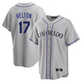 Punc C.Rockies #17 Todd Helton Player Gray Game Home Stitched Jerseys