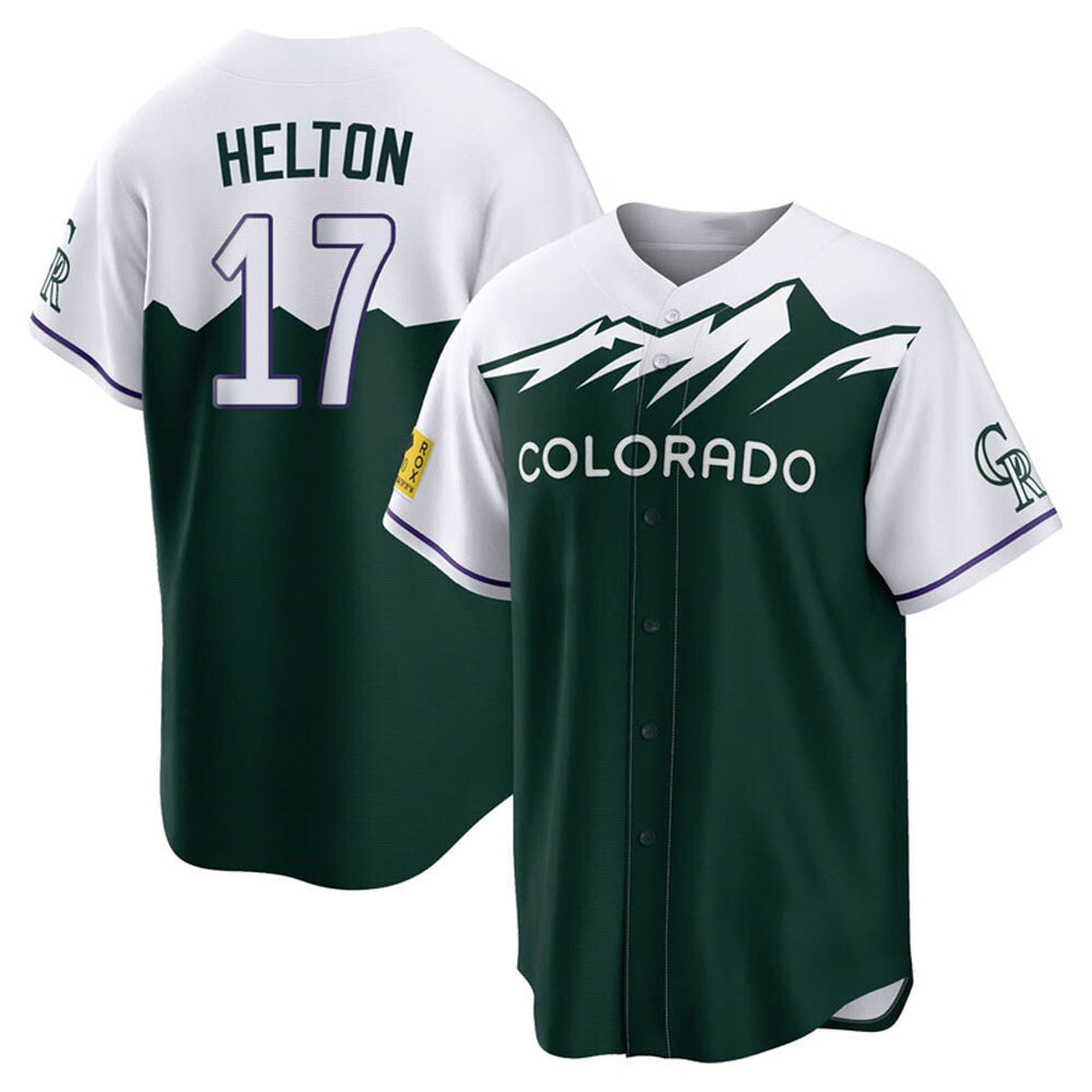 Punc C.Rockies #17 Todd Helton Player Green City Connect Home Game Stitched Jerseys
