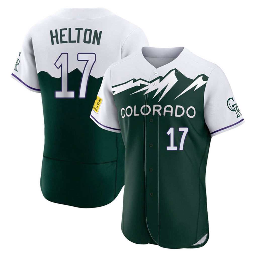 Punc C.Rockies #17 Todd Helton Player Green City Connect Limited Elite Home Stitched Jerseys