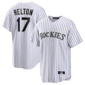 Punc C.Rockies #17 Todd Helton Player White Game Home Stitched Jerseys