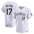 Punc C.Rockies #17 Todd Helton Player White Limited Home Stitched Jerseys